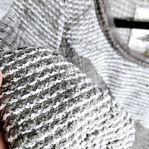 ANGEL OF THE NORTH ANTHRO | metallic thread knit scoop neck lace tunic sweater - Picture 3 of 8